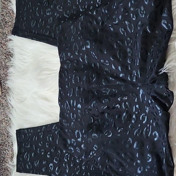 Cato Black on Black Leopard Print Leggings - Picture 2 of 13